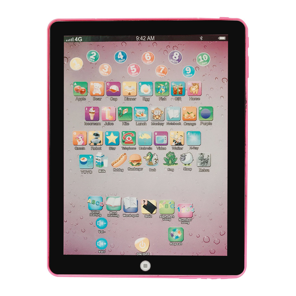Barns surfplatta ipad läsmaskin barns språkstudie bord mini engelska barn touch ipad barn baby leksaker: A