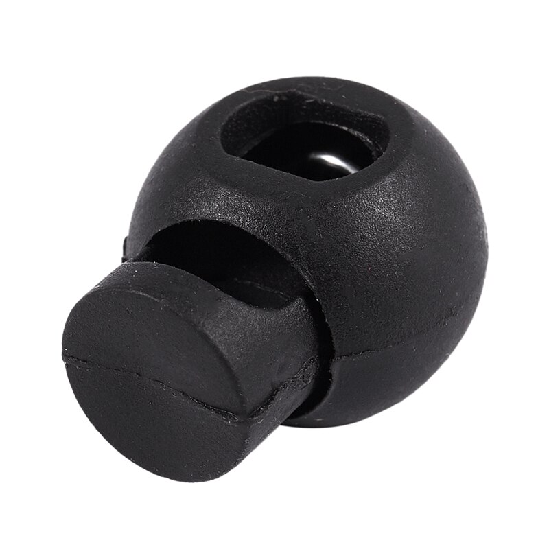 100 Piece Cord Stopper DIY Black Plastic Connector Cord Lock Stopper Switch Cover