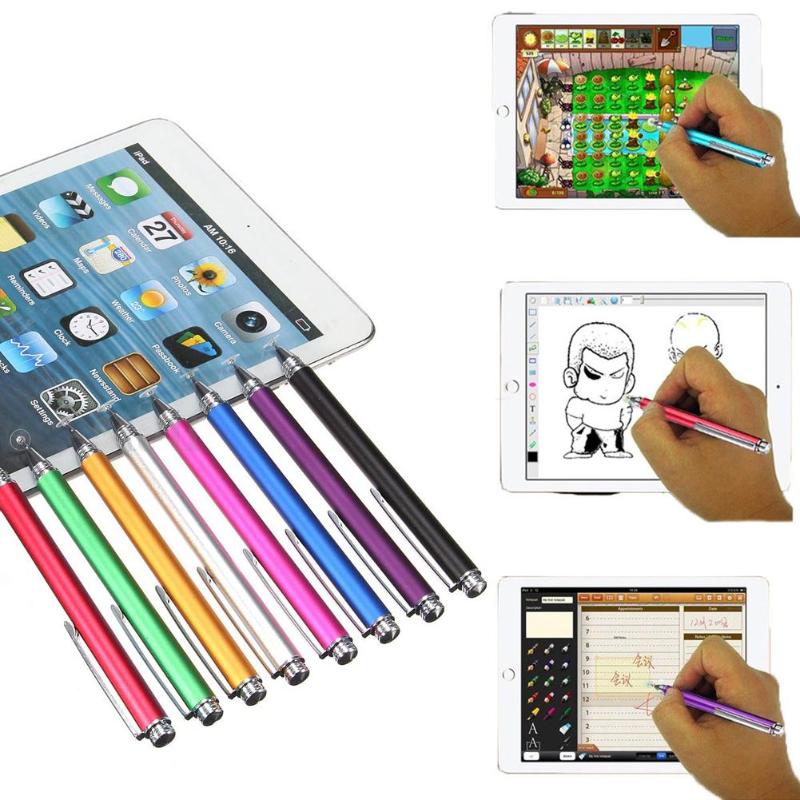 12.5 cm Stylus Pen Fijne Punt Ronde Dunne Capacitieve Tablet Stylus Pen voor iPad 2/3/4 air mini Zwart Goud Blauw Zilver Zwart
