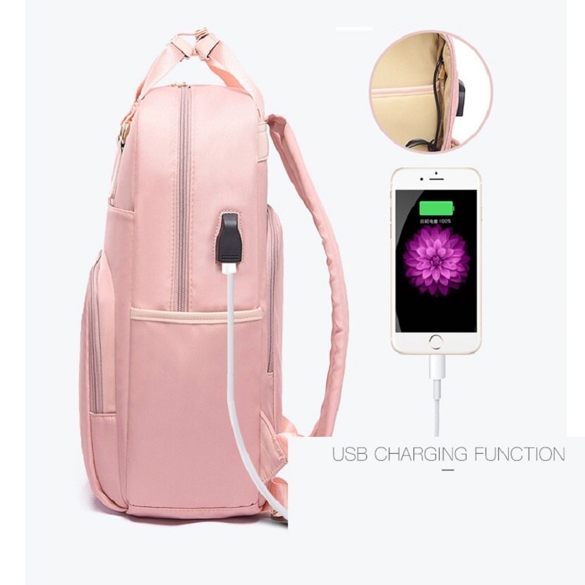 Wasserdicht Laptop Rucksack Weibliche Mädchen Rucksack 13 13,3 14 15 15,4 15,6 zoll Zurück Pack Frauen männer Oxford tuch schwarz Rosa