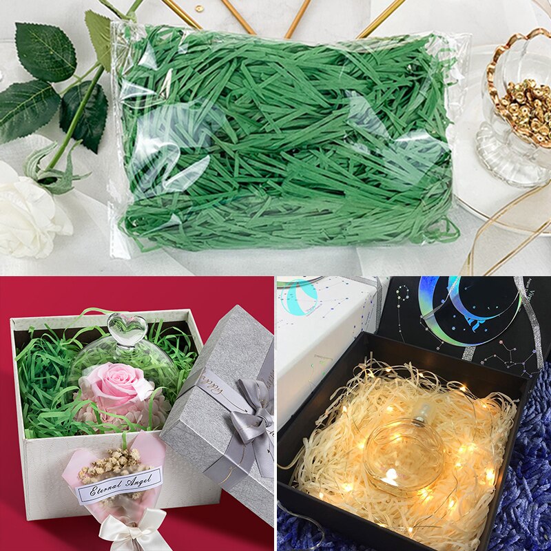 10G Kleurrijke Versnipperd Crinkle Papier Raffia Dozen Snoep Diy Geschenkdoos Vulmateriaal Bruiloft Huwelijk Woondecoratie