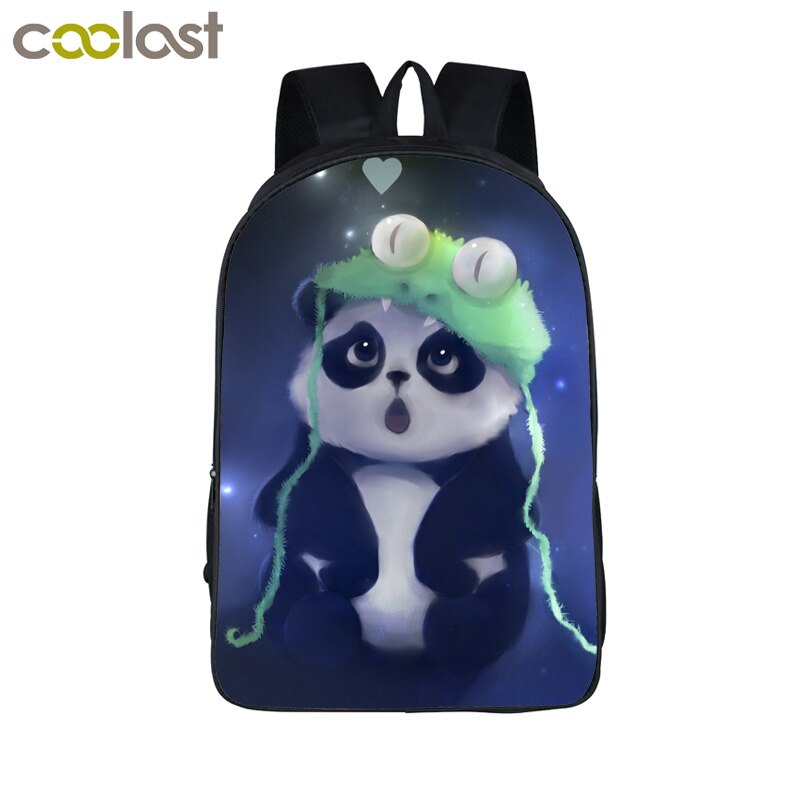 Sac à dos drôle Pandicorn pour les adolescentes dessin animé Panda licorne enfants sacs d'école sacs à dos enfants livre sac meilleur: 16 panda06