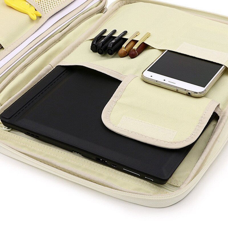 A4 Document maquillage sacs multi-fonctionnel produits de classement Portable sac étanche pour cahiers stylos mallette d'ordinateur voyage