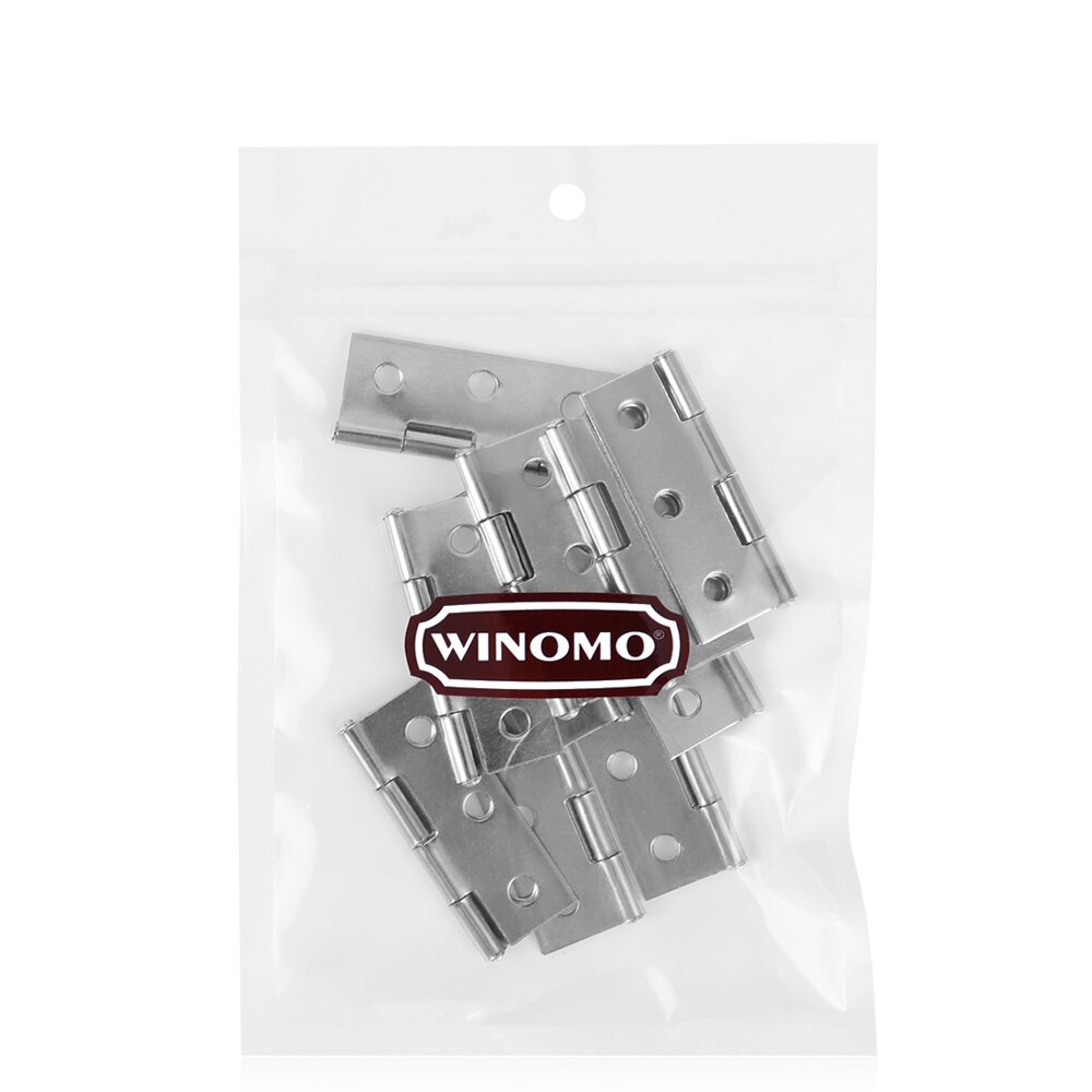 WINOMO 10pcs Stainless Steel Window Cupboard Hinges Connectors (Silver)