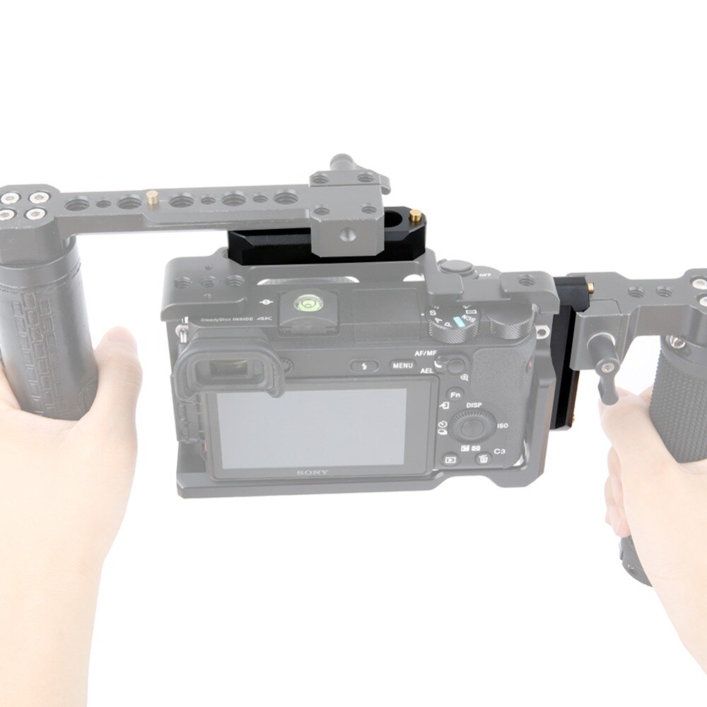 NICEYRIG NATO Rail NATO Clamp Slide Rail Rig Nato Handle Rail Grip Rig DSLR Camera Cage Clamp Rig 1/4" Stabilizer Cameras 70mm
