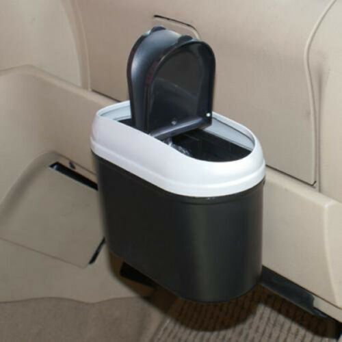 US Portable Mini Auto Car Dustbin Rubbish Trash Can Garbage Box Case Holder Bin Storage
