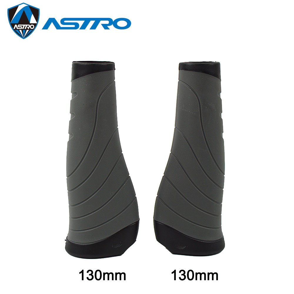 ASTRO G156 Bike Handle Grip Lock Non Skid Ergonomics 22.2mm MTB Handle Grips Rubber Long Short 130mm 90mm Bicycle Parts: Gray 130mm 130mm