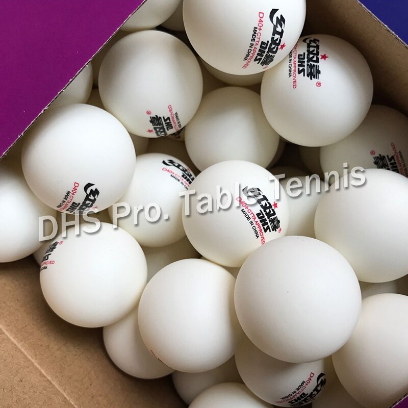 100 bollar/lot dhs  d40+  bordtennisbollar sömt material plast poly pingisbollar tenis de mesa