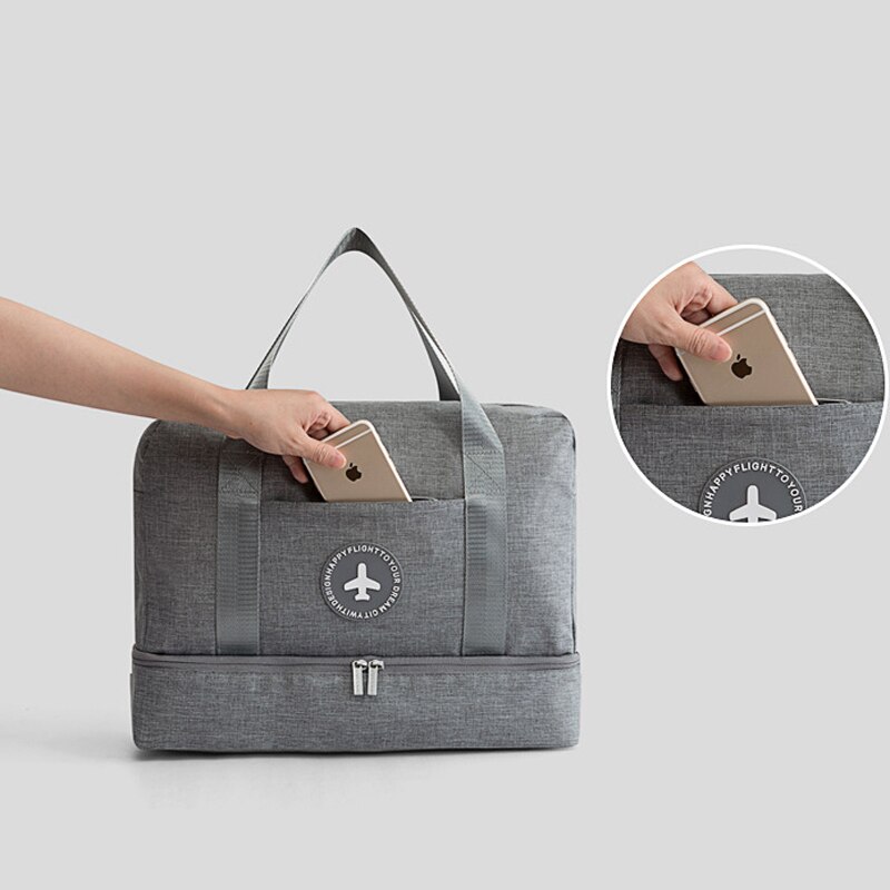 Portable Travel Bag Waterproof Travel Accessories Multifunctional Dry Wet Separation Storage Bag Soft Travel Duffle