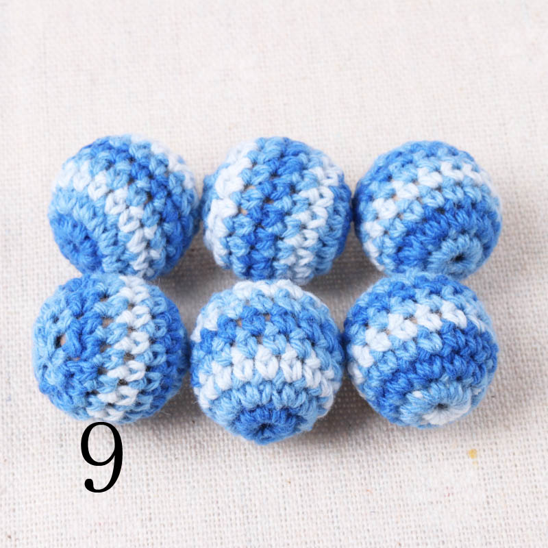 Doppel farbe Elegante 20mm Häkeln Perlen Wolle Garn Für Wählen Gestrickte Durch Baumwolle Gewinde DIY Schmuck Machen 5 Stck: Rosa