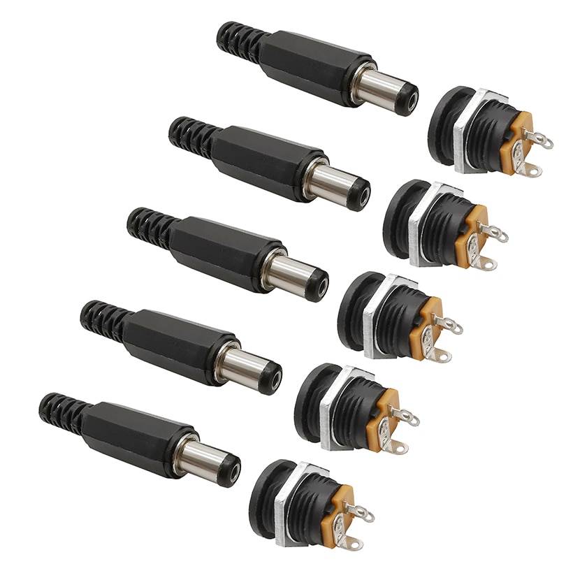 DC Str mstik 5 5x2 1mm 5 Par 12V Jack Stik Adapt Grandado