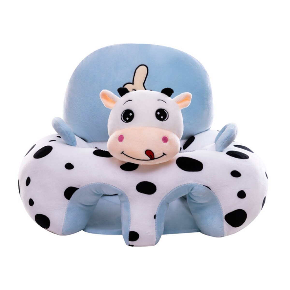 Soft Plush High Chair Baby Sofa Seat Plus Cushion Cover In Green Color main image 1