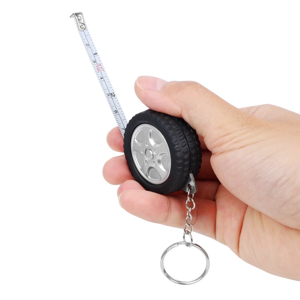 Pyssel mini infällbar tejp nyckelring linjal måttband 1m centimeter/fot syverktyg däckform för resor och camping