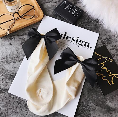 Chaussettes en coton à gros nœud pour femmes, à la , colorées, Kawaii, mignonnes, pour filles: 13