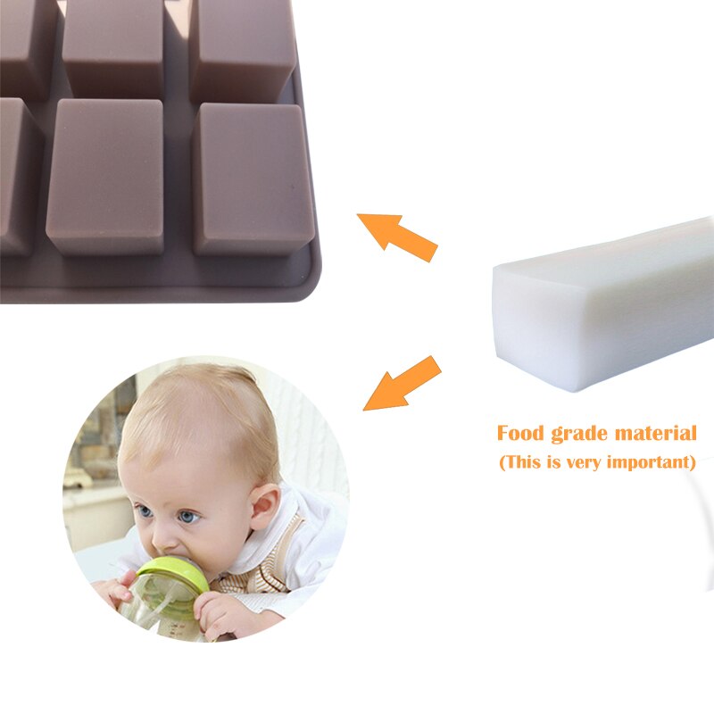 12 hulrum mini silikone brownie form til ovn silikone chokolade forme isterning bakke gelé sæbe maker silikone kage form 343