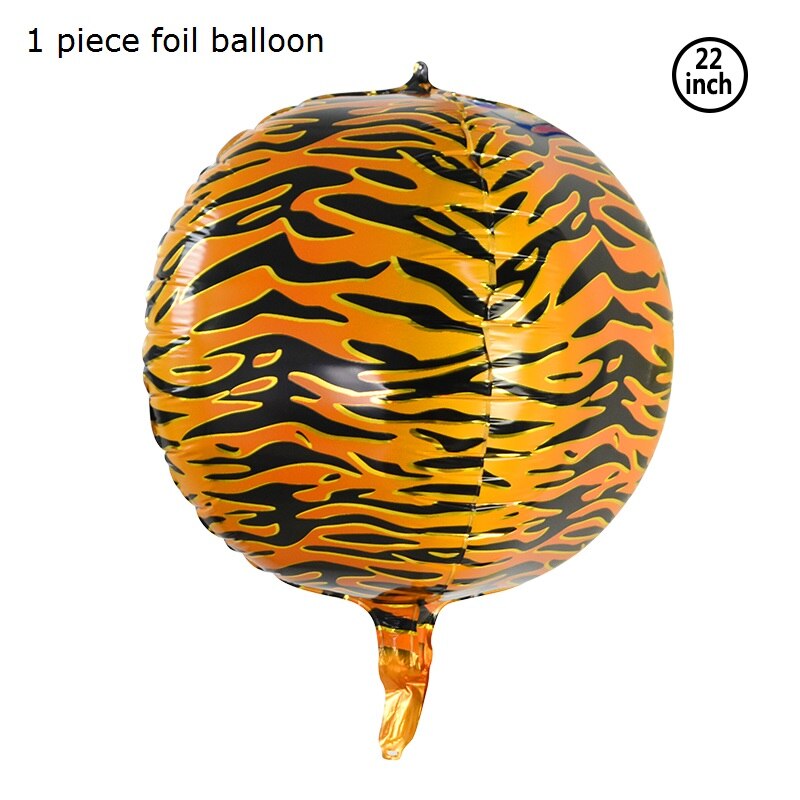 1 sæt jungle fødselsdagsbannere dyr guirlande fødselsdag papir vimpel palmeblad flag bunting baby shower safari dyr dekoration: Folieballon c
