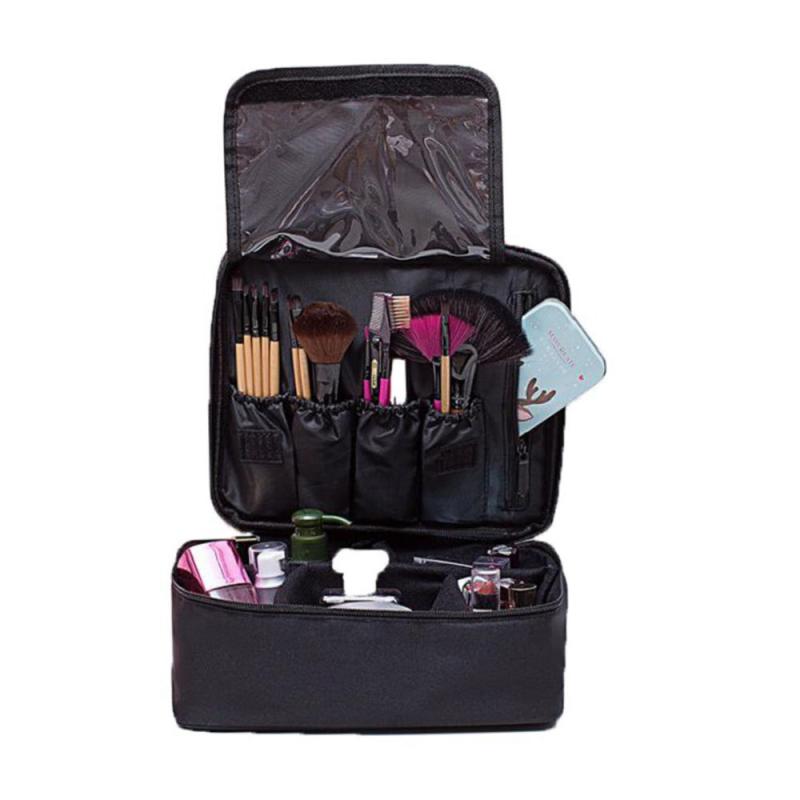 Makeup børste holder dame vandtæt makeup taske kosmetik tasker rejse toiletartikler vaske kuffert håndtaske arrangører kvinder skønhed pose