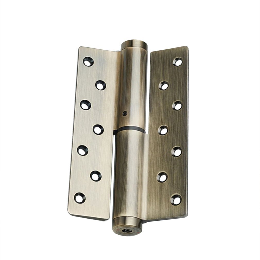 5Inch Stealth Door Automatic Door Closer Hinge Hydraulic Buffer Damping Spring Hinged Blind Door Self-Closing Page Right Open: Bronze