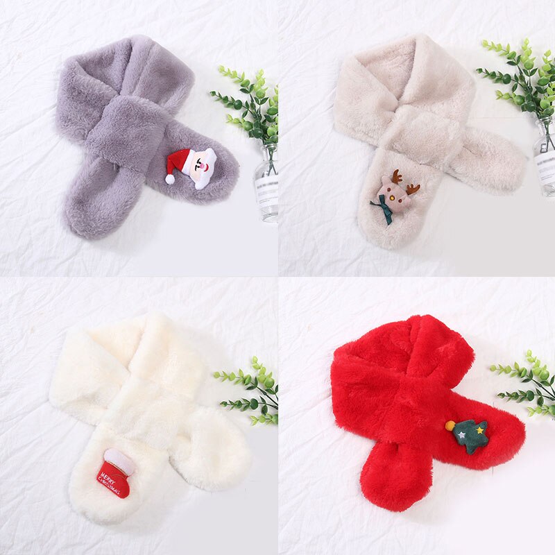 Carftoon Children Scarf Autumn Winter Keep Warm Plush Kids Neckerchief Child Kids Fur Scarf