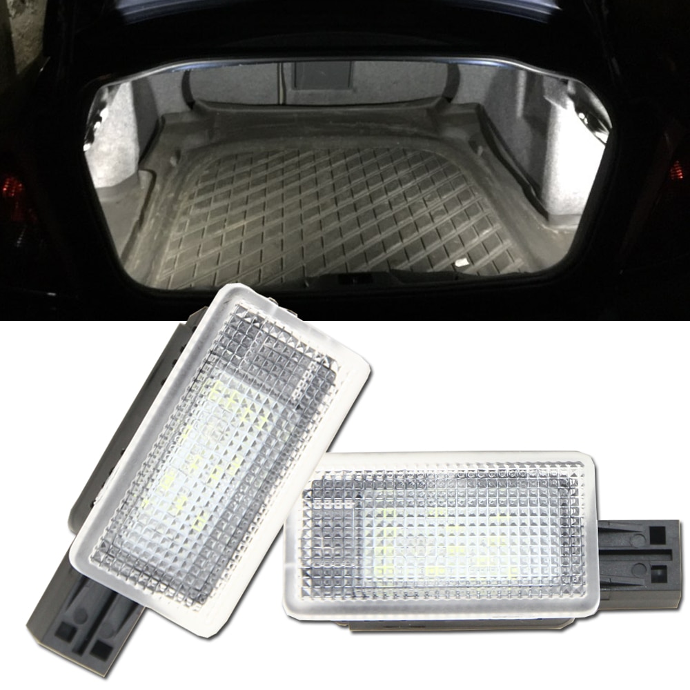 2x Foutloos LED kofferbak boot verlichting voor Volvo C70 V50 S60 S60L V40 S80 S80L V60 XC60 XC90 18SMD Led Compartiment Licht