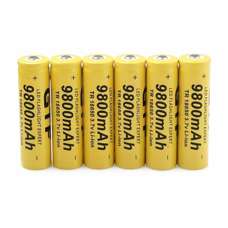 GTF 18650 3.7V 9800mAh Li-ion battery Rechargeable Lithium ion Batteries for flashlight headlamp electronic toy