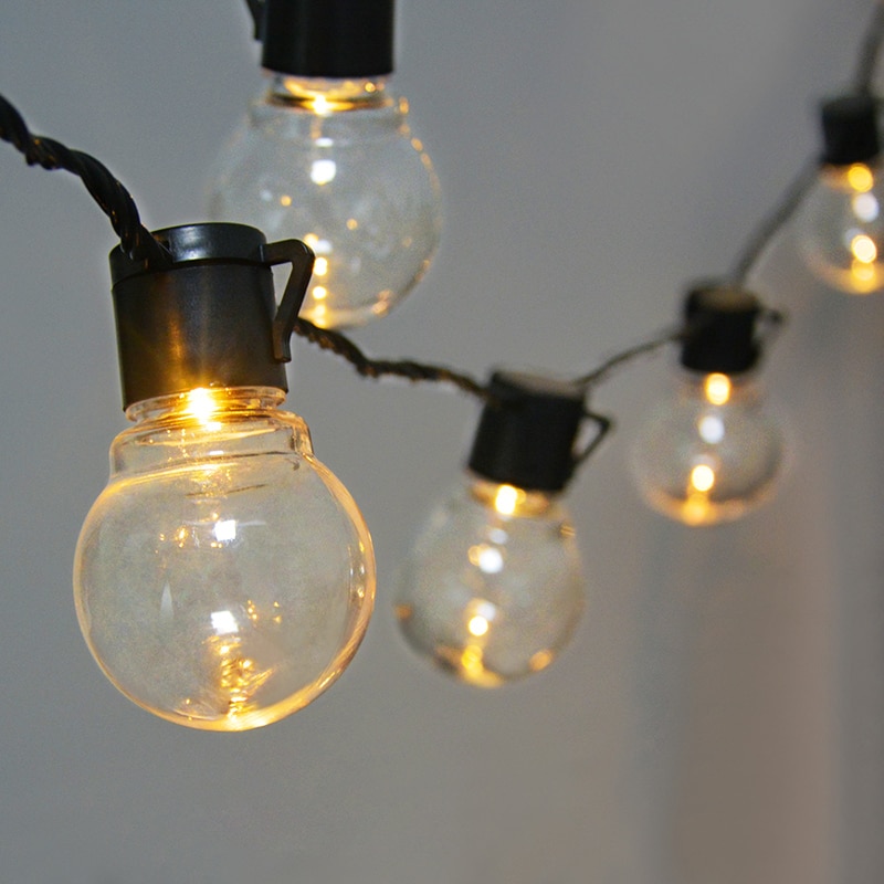 2.5m /5m keiju häänauha valo joulu led globe festoon polttimo led keiju merkkijono valo ulkojuhla puutarhaseppele