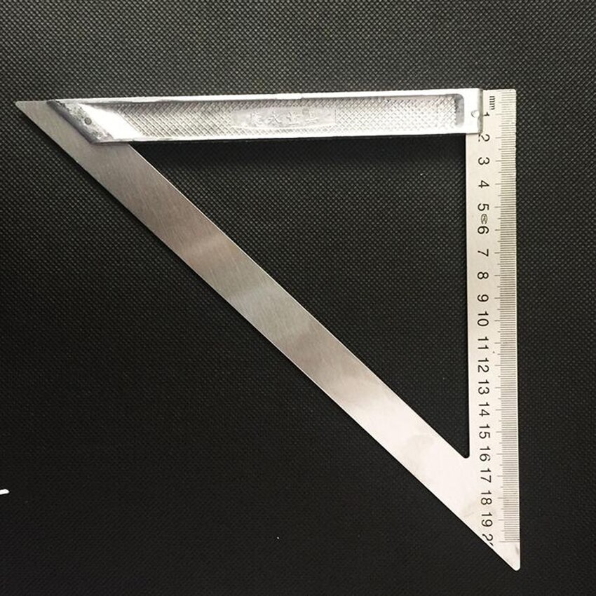 200/300mm length Triangle Ruler 90 Degree Square Thick Stainless Steel Triangular rule Woodworking tool measurement and drawing