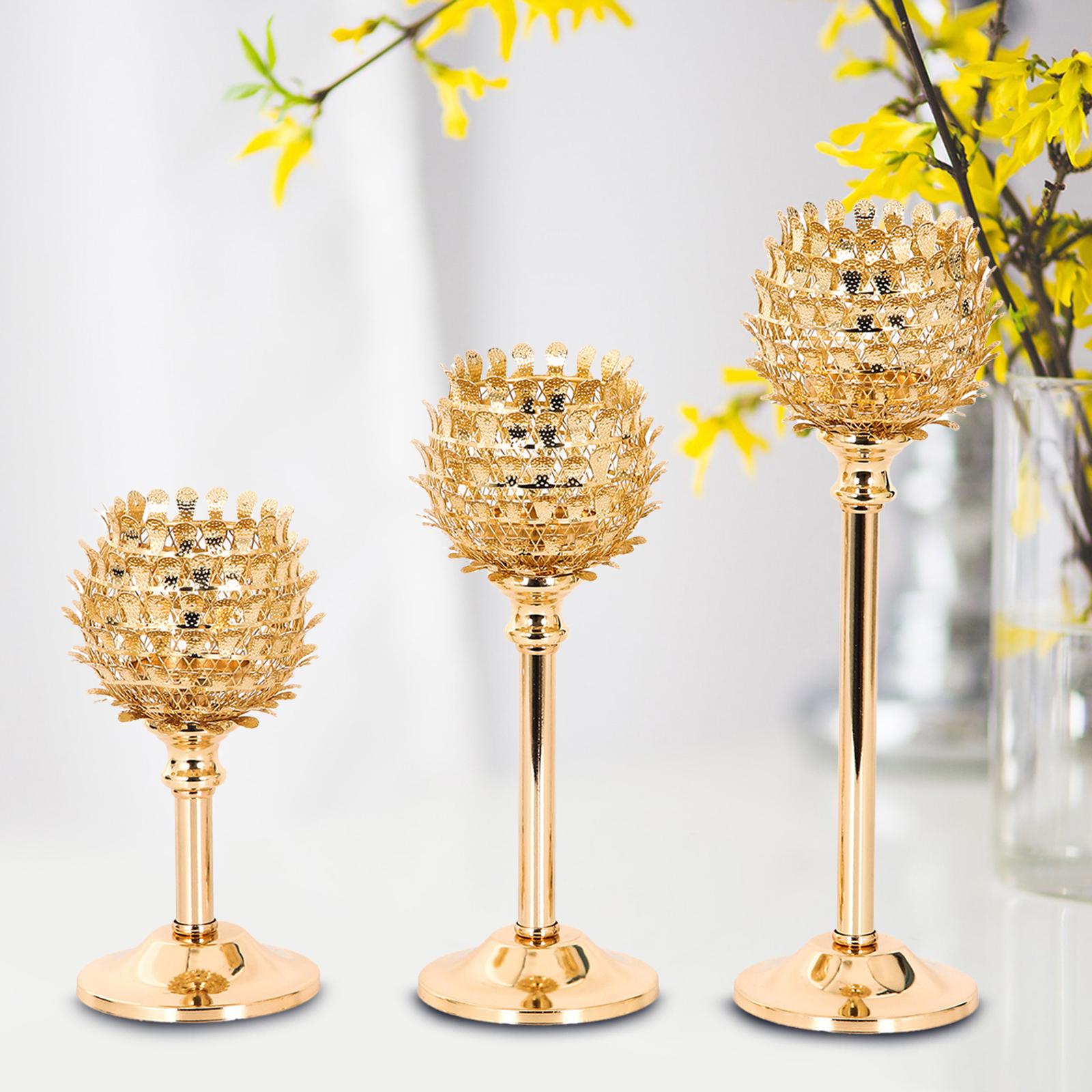 Crystal Tealight Candle Holders Metal Glass Candlesticks Wedding Table Centerpiece Party Christmas Home Decoration