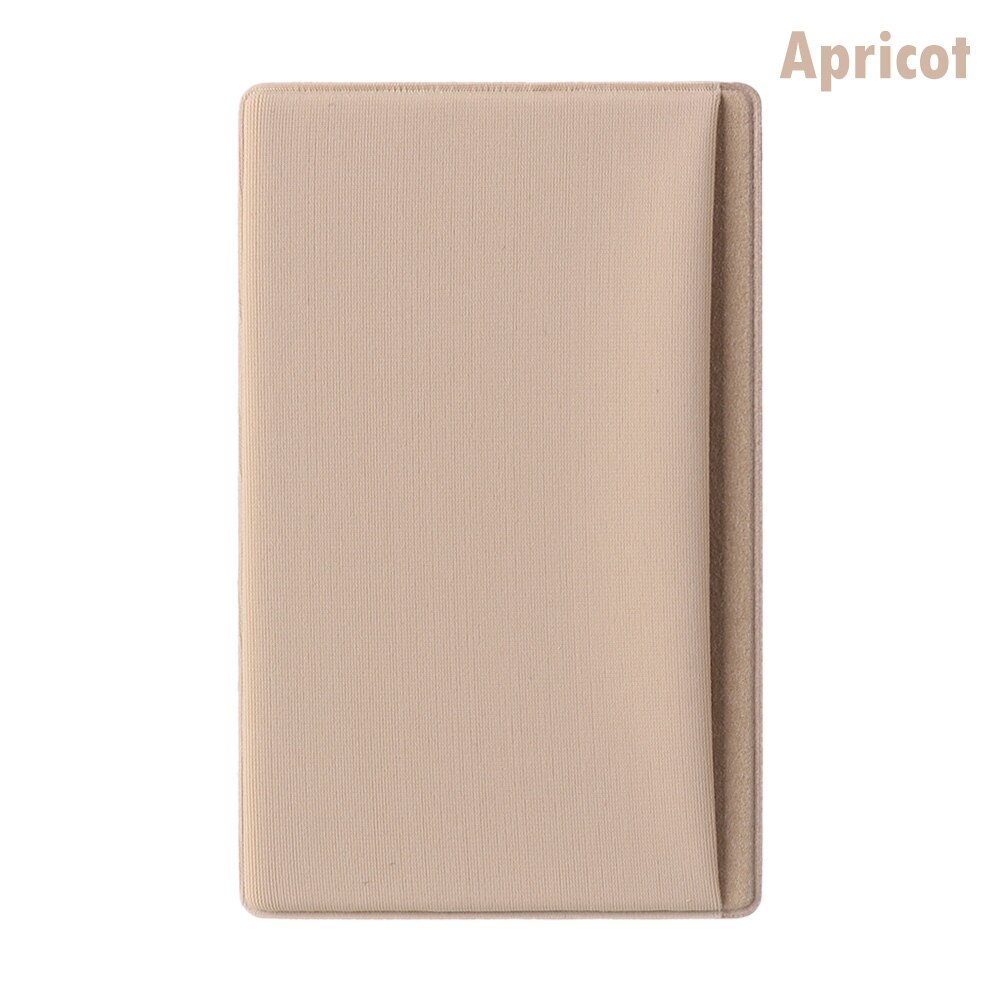 1pc Self-Adhesive Cell Phone ID Credit Card Holder Unisex Elastic Stretch Women Men Sticker Pocket Wallet Case CardCover: apricot