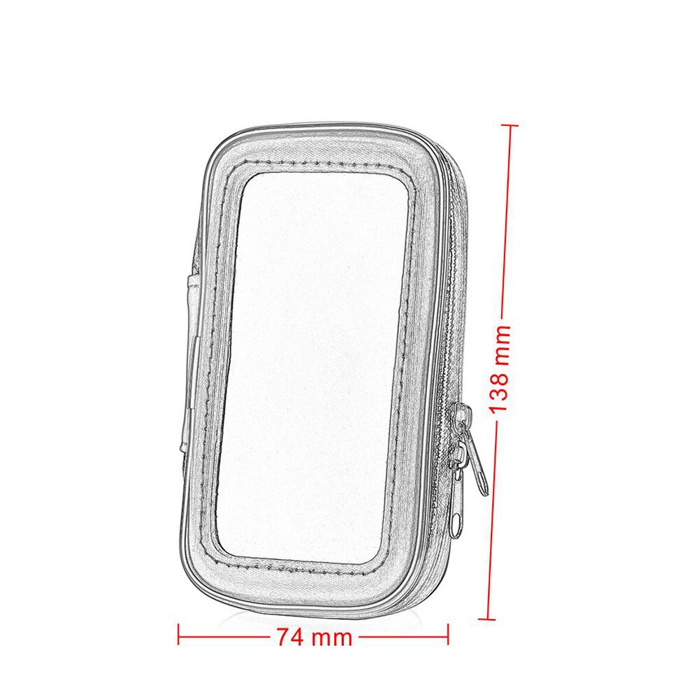 Jaer motorsykkel sykkel atv speil mount holder vanntett veske til mobiltelefon gps mount holder usb lader: S