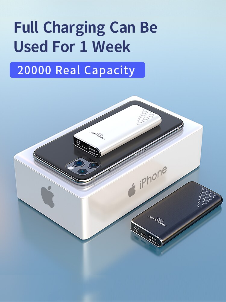 20000 mAh Accumulatori E Caricabatterie Di Riserva Dual USB Batteria ESTERNA Per Il Telefono Mobile 20000 mAh di Ricarica veloce Accumulatori E Caricabatterie Di Riserva Micro Accumulatori E Caricabatterie Di Riserva Per iphone12