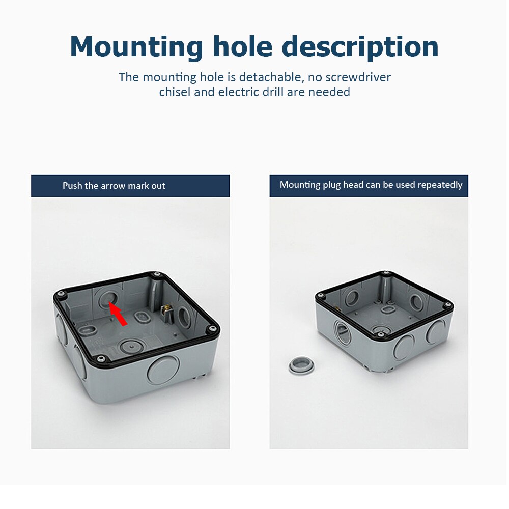 IP66 Waterproof Weatherproof Outdoor Wall Power Socket 16A Double EU Standard Electrical Outlet Grounded AC 220-250V For Garden
