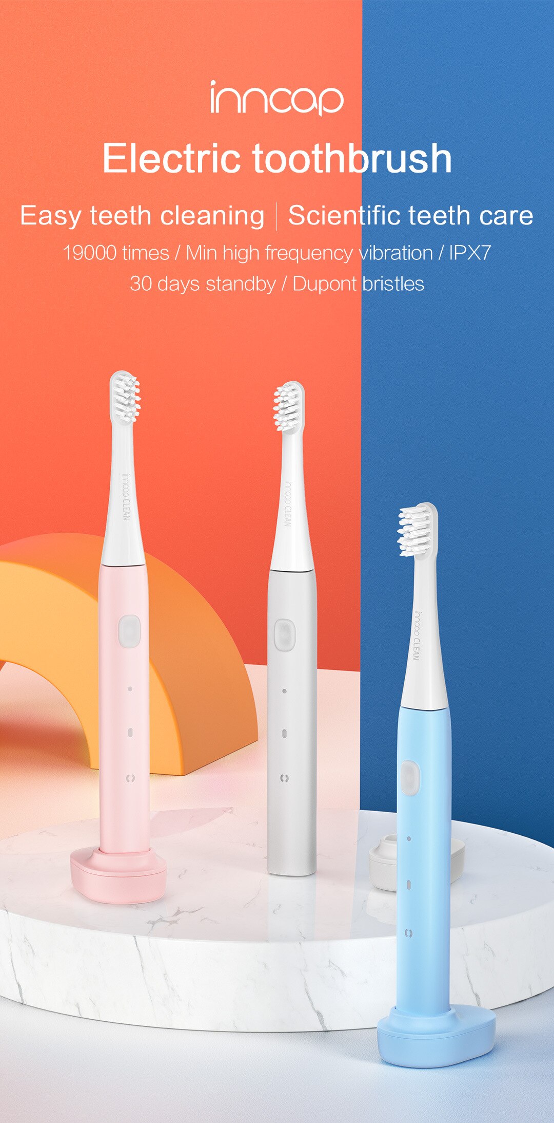 Cabeças de escova de dentes originais para mijia insercap pt01, cabeças de substituição para escova de dentes elétrica, peças