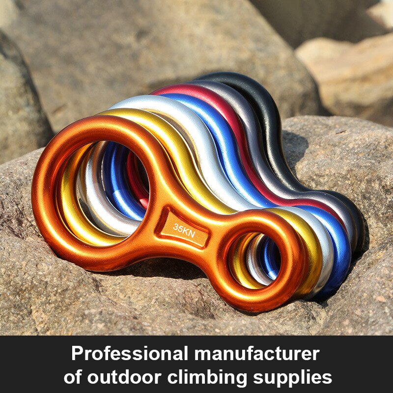 Outdoor Speed 8-ring Descent Device High Altitude Slow Descent Device Protector Outdoor Rock Climbing Equipment