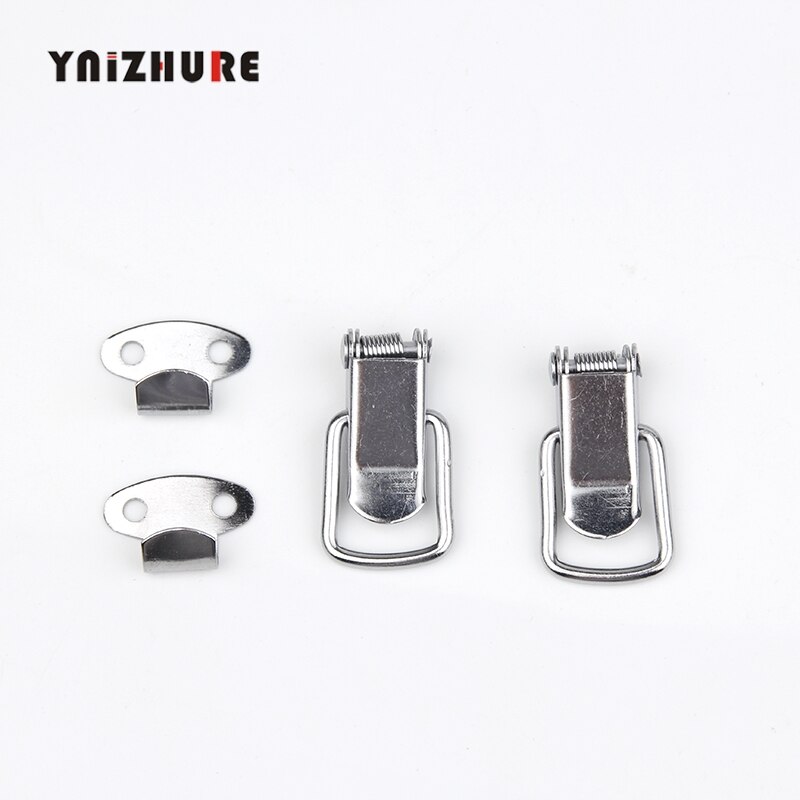 YNIZHURE Hardware Cabinet Boxes Spring Loaded Latch Catch Toggle Hasp 43*21mm Mild Steel Hasp For Sliding Door Simple Window