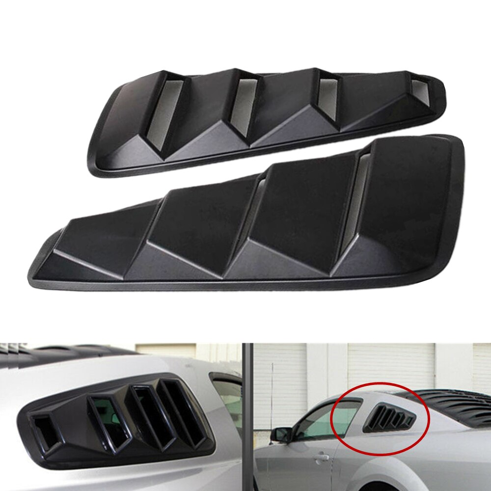 For 05-14 ford mustang biltilbehør sidevindusventil scoop lameldeksel trim klistremerke abs deflektor ventil