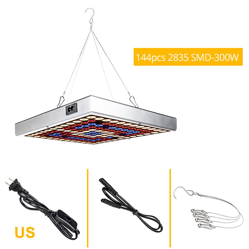 Phyto Lamp for Plants LED Grow Light Full Spectrum 150W 300W Replace HPS Growing Lamp Greenhouse Grow Tent Hydroponics Fitolampy: 300W US Plug