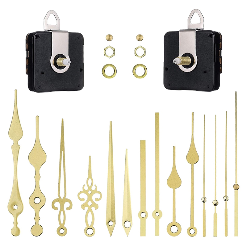 2Pcs High Torque Long Shaft Clock Movement, Clock Mechanisms Battery Powered, Wall Clock Parts Motor DIY Repair Parts