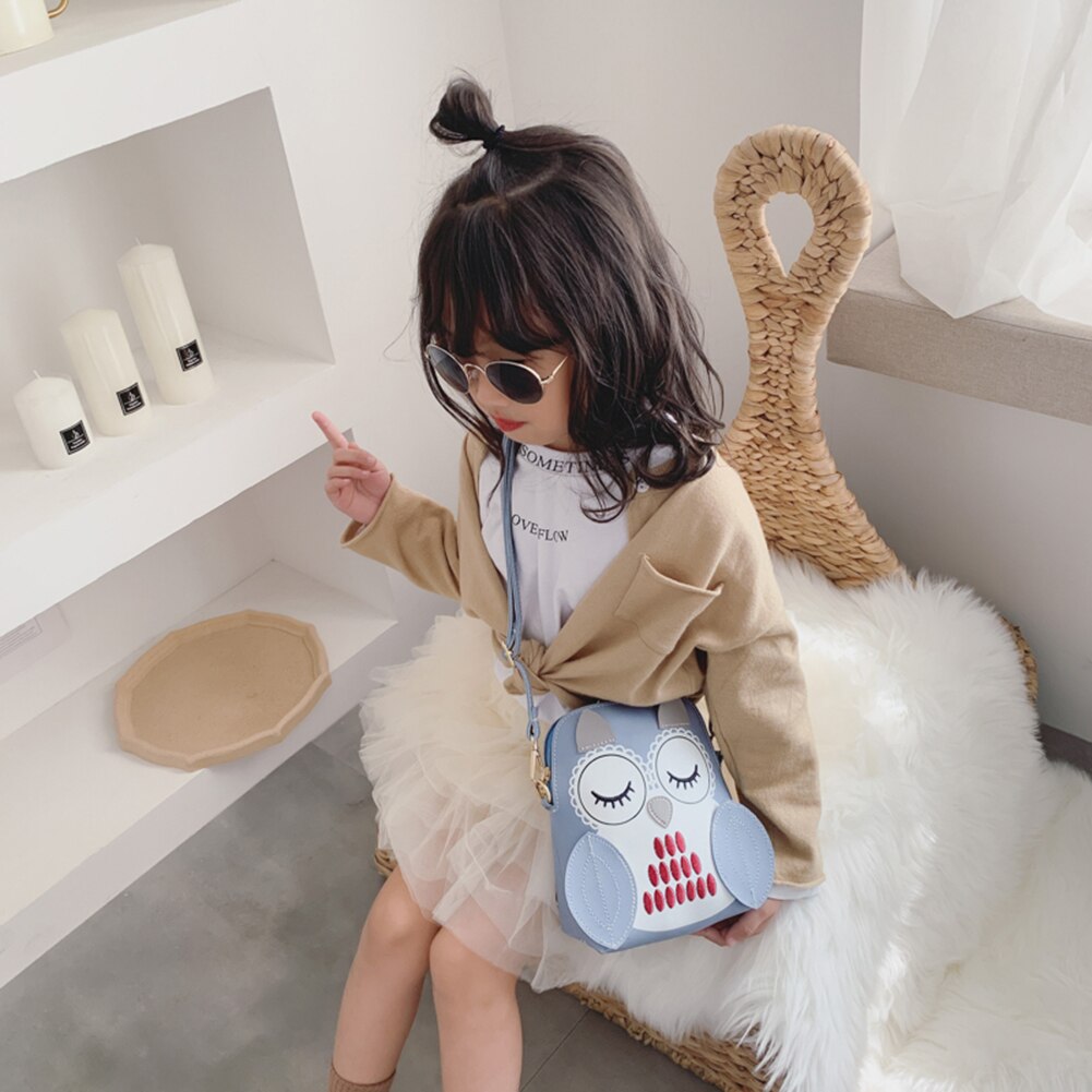 Comfortabele uil dieren messenger bag kinderen meisjes cartoon splicing multifunctionele schouder crossbody tas kinderen schattige handtassen