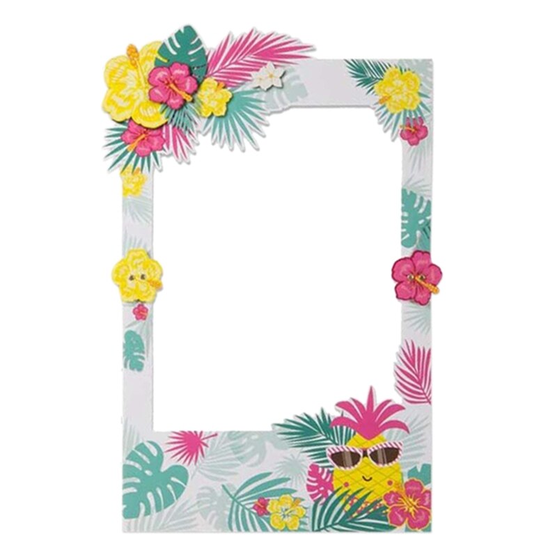 2 in 1 luau fotoboks rekvisitter ramme festartikler - hawaiisk tropisk tiki bursdag baby shower brude dusj bryllup dekorasjon: Default Title