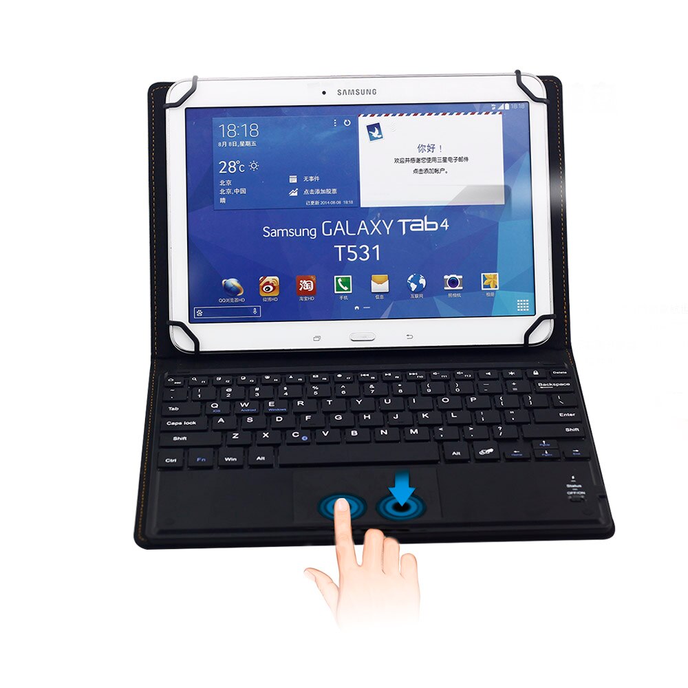 Universal 9.7 10 10.1 inch Tablet Bluetooth Keyboard PU Leather Case IOS Android Windows Tablets PC Wireless Keyboard Cover Case