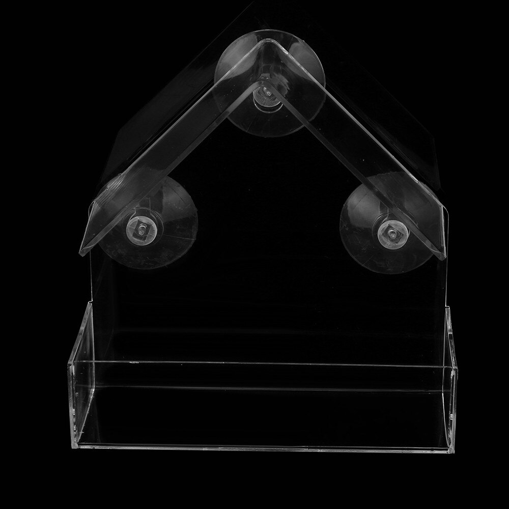 Fenêtre En Verre transparent De Mangeoire Pour Oiseaux de Table D'hôtel Graine D'arachide Suspendu D'aspiration CD