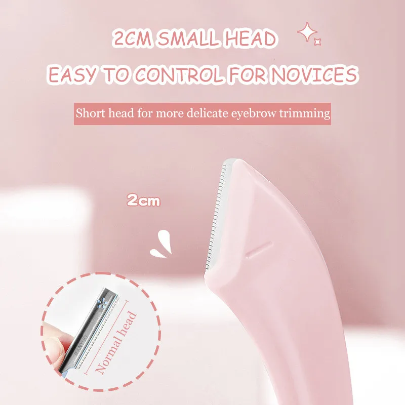 Augenbrauen schneider Schere mit Kamm Edelstahl Augenbrauen Wimpern Haars chere tragbare rosa Augenbrauen Trimmer Set Make-up Werkzeuge