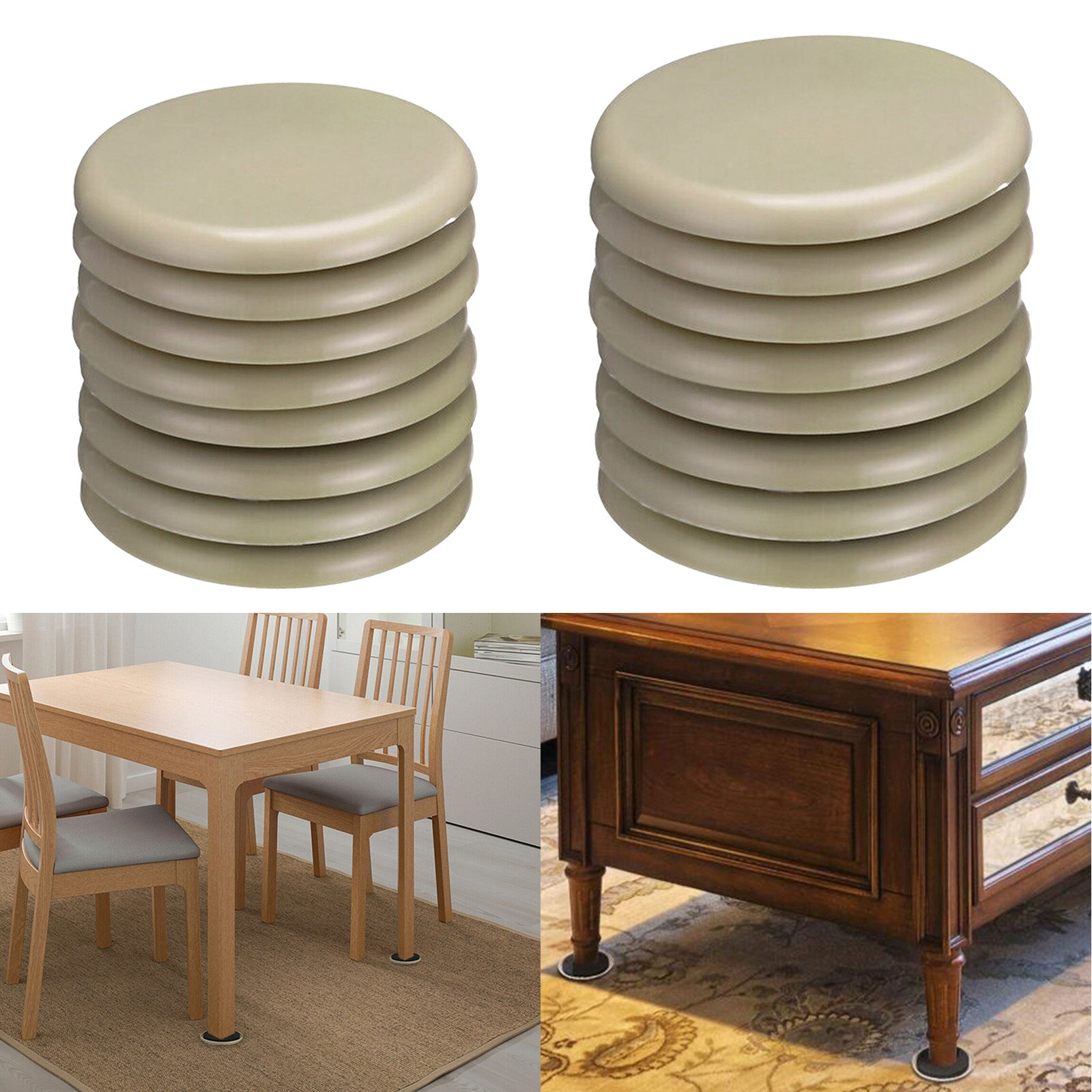 8Pc Furniture Sliders Movers Carpet Moving Protector For Furniture Hardwood Legs