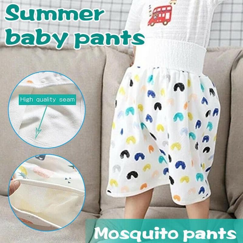 Bekväma shorts för blöjkjol för barn 2 in 1 vattentäta och absorberande shorts för blöjor för barn