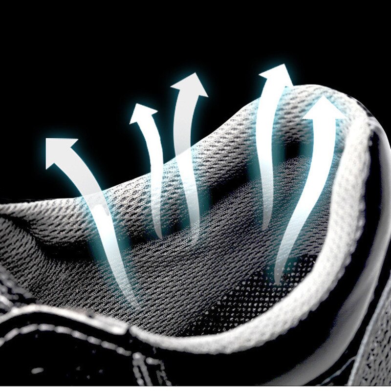 Homem trabalho sapatos de segurança anti-punctura trabalhando tênis masculino botas indestrutíveis com aço toe cap puncture-proof leve