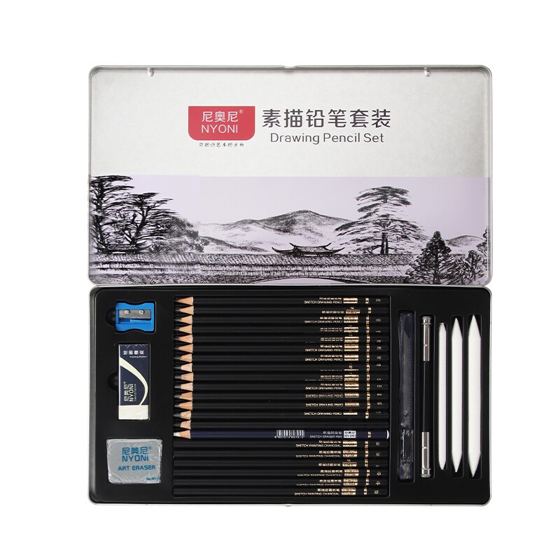 NOENNULL 180Pcs Kleurpotloden Set Professionele Volwassenen Schilderen Tekening Schetsen Hobby Spullen Kleuren Creatief Gereedschap Met Ijzeren Doos