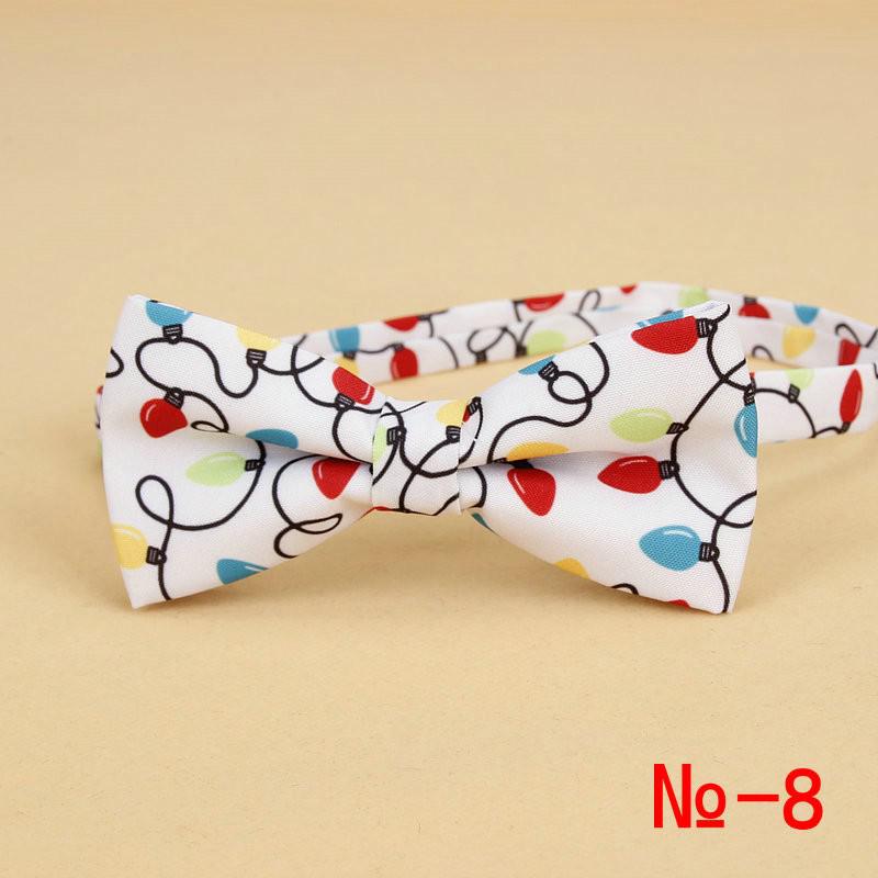 Menn & #39 ;s julesløyfe bomull festival tema slips snøfnugg juletre mønster herre sløyfe julefest for menn: 8