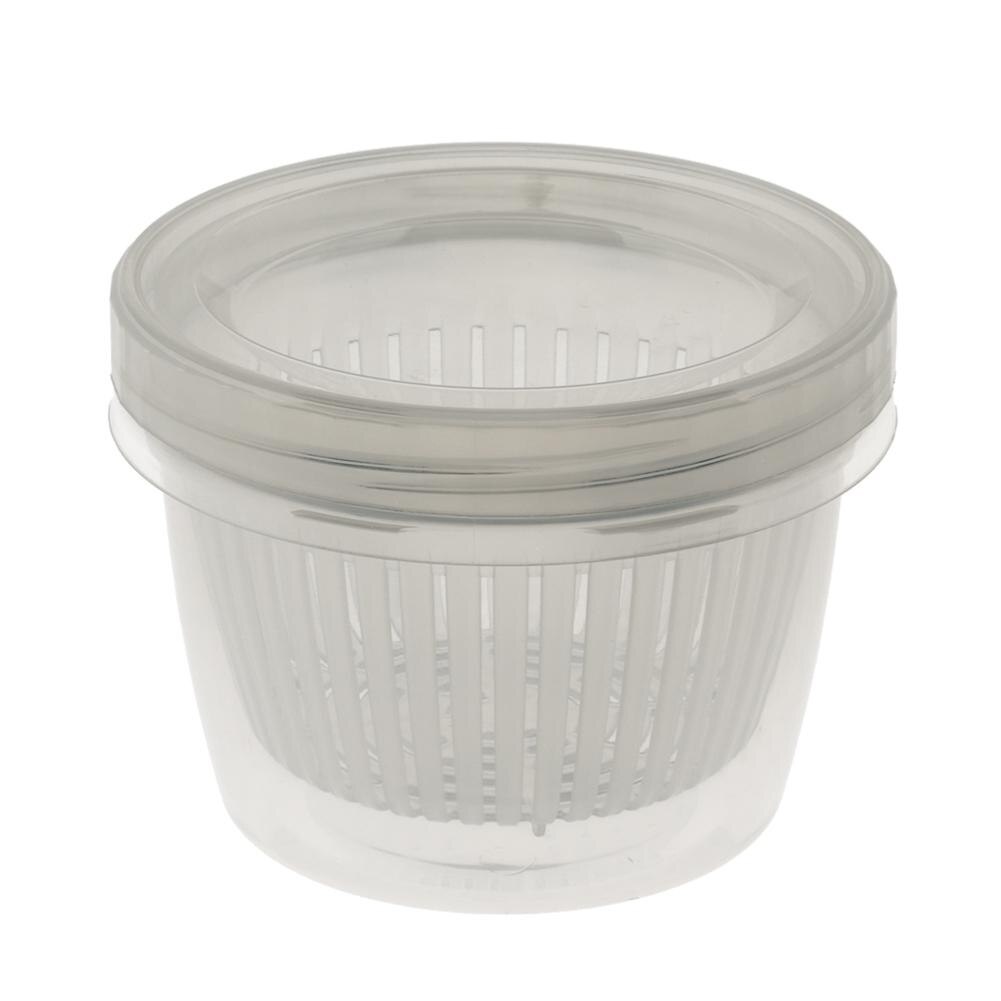 Drain Sealed Ginger Container Crisper Debris Fridge Storage Boxes Tray Refrigerator Organizer Kitchen Fridge Storage Box: black