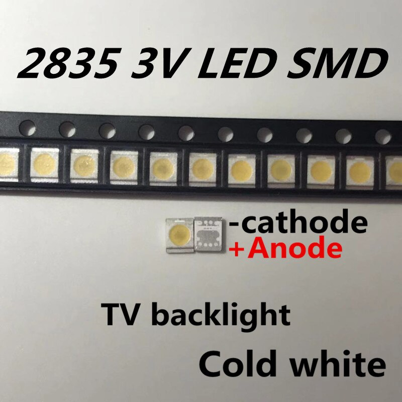 Seoul SMD LED 3528 2835 3V 1W Cool White 100LM High Power For LCD TV Backlight 150PCS
